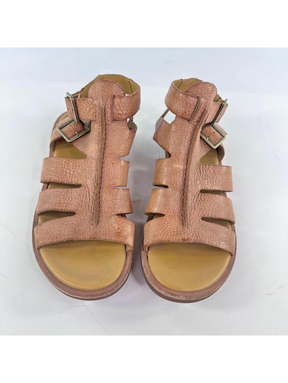 Kork-Ease Baltea Gladiator Leather Booties US 8 M Brown Flat Sandals - Picture 7 of 13